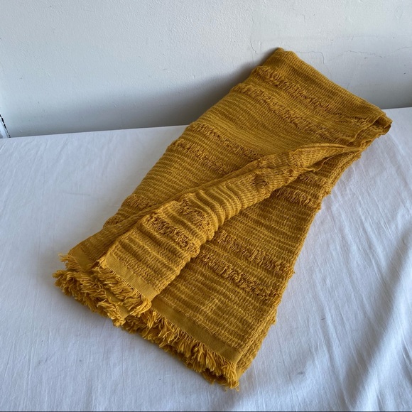 Time & Tru Golden Mustard Woven Scarf - Picture 9 of 10